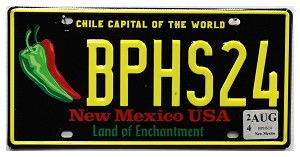 2024 New Mexico Chile License Plate #BPHS24