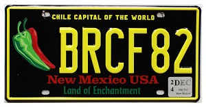2024 New Mexico Chile License Plate #BRCF82