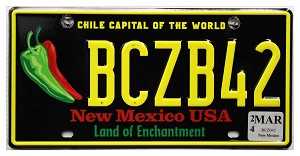 2024 New Mexico Chile License Plate #BCZB42