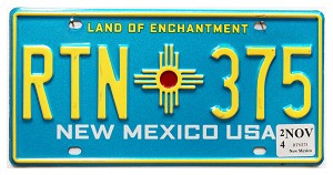2024 New Mexico License Plate #RTN375