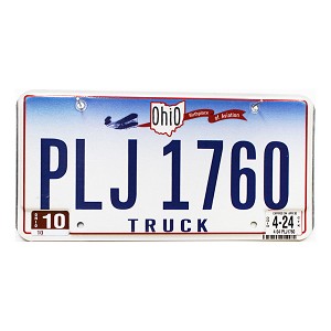 2024 Ohio Truck License Plate #PLJ1760