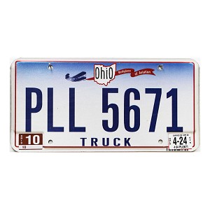 2024 Ohio Truck License Plate #PLL5671