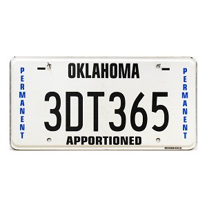 2024 Oklahoma Apportioned License Plate #3DT365