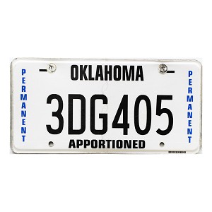 2024 Oklahoma Apportioned License Plate #3DG405