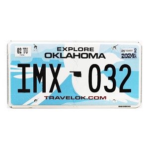 2024 Oklahoma License Plate #IMX032