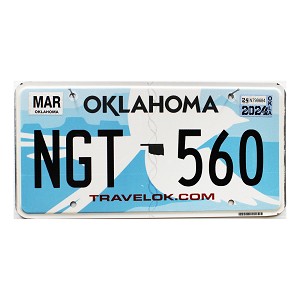 2024 Oklahoma License Plate #NGT560