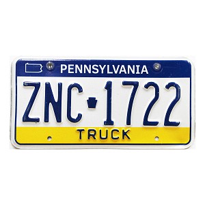 2024 Pennsylvania Truck License Plate #ZNC1722