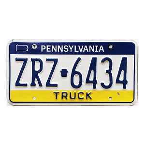 2024 Pennsylvania Truck License Plate #ZRZ6434