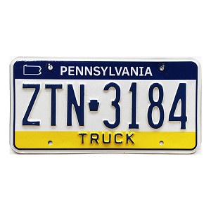 2024 Pennsylvania Truck License Plate #ZTN3184