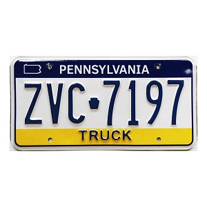 2024 Pennsylvania Truck License Plate #ZVC7197