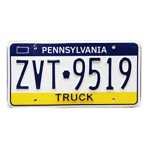 2024 Pennsylvania Truck License Plate #ZVT9519