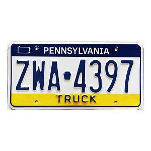 2024 Pennsylvania Truck License Plate #ZWA4397