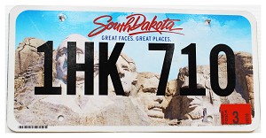 2024 South Dakota License Plate #1HK710