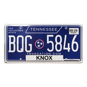 2024 Tennessee License Plate #BQG5846