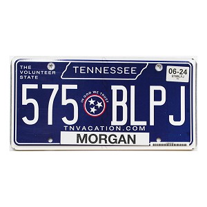 2024 Tennessee License Plate #575BLPJ