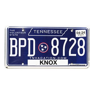 2024 Tennessee License Plate #BPD8728