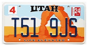 2024 Utah Arch License Plate #T519JS