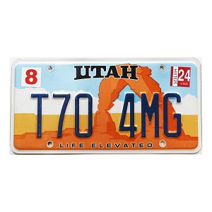 2024 Utah Arch License Plate #T704MG