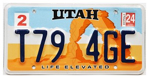 2024 Utah Arch License Plate #T794GE
