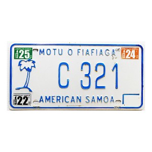 2025 American Samoa Cargo License Plate #C321