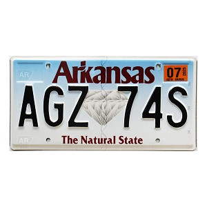 2025 Arkansas License Plate #AGZ74S