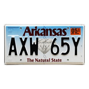 2025 Arkansas License Plate #AXW65Y