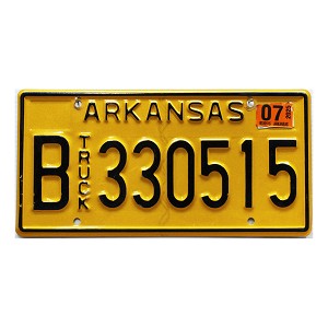 2025 Arkansas Truck License Plate #B330515