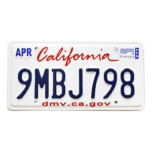 2025 California Fleet License Plate #9MBJ798