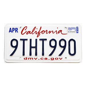 2025 California Fleet License Plate #9THT990
