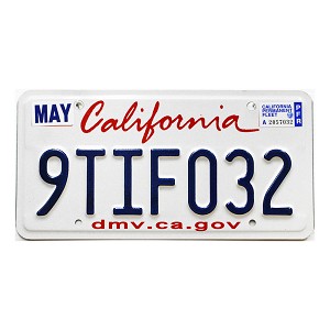 2025 California Fleet License Plate #9TIF032