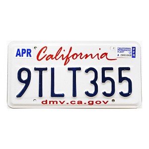 2025 California Fleet License Plate #9TLT355