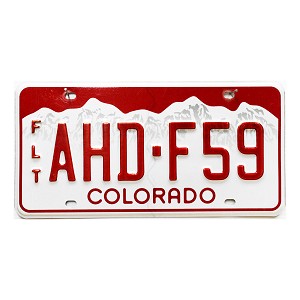 2025 Colorado Fleet License Plate #AHDF59