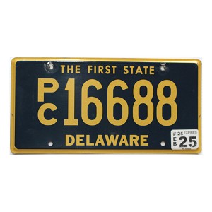 2025 Delaware PC License Plate #16688