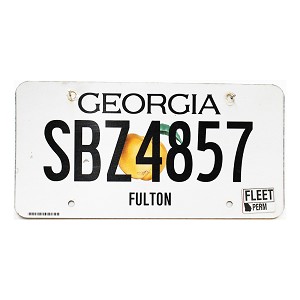 2025 Georgia Fleet License Plate #SBZ4857