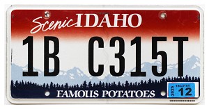 2025 Idaho License Plate #1BC315T