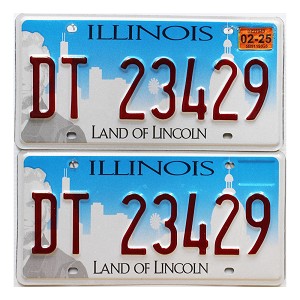 2025 Illinois License Plates Pair #DT23429