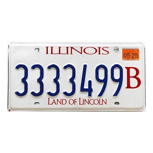 2025 Illinois Truck License Plate #3333499B