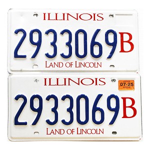 2025 Illinois Truck License Plates Pair #2933069B