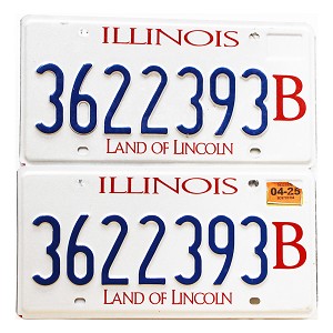 2025 Illinois Truck License Plates Pair #3622393B