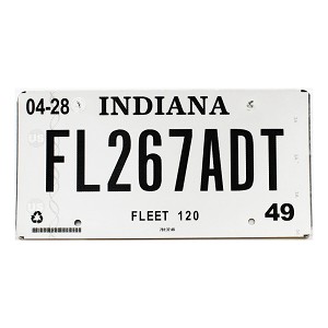 2025 Indiana Fleet License Plate #267ADT