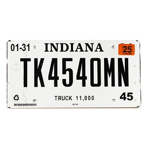 2025 Indiana Truck License Plate #4540MN