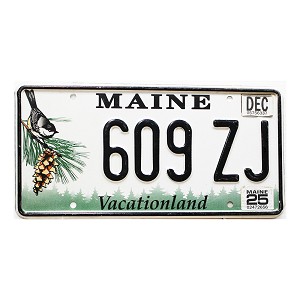2025 Maine License Plate #609ZJ
