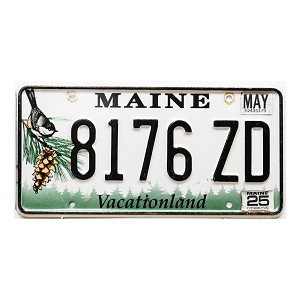 2025 Maine License Plate #8176ZD