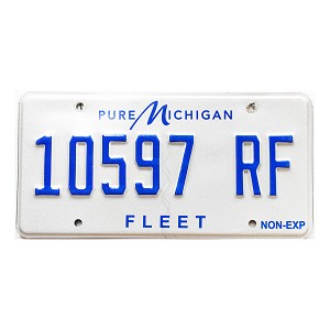 2025 Michigan Fleet License Plate #10597RF
