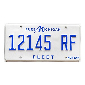 2025 Michigan Fleet License Plate #12145RF