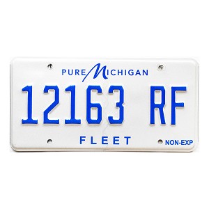 2025 Michigan Fleet License Plate #12163RF
