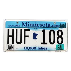 2025 Minnesota License Plate #HUF108