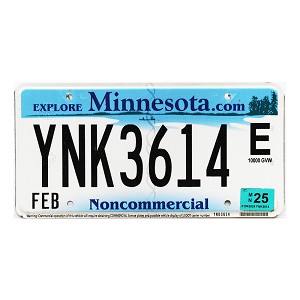 2025 Minnesota Truck License Plate #YNK3614