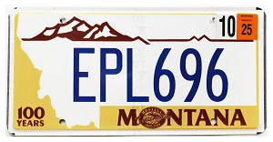 2025 Montana Centennial License Plate #EPL696