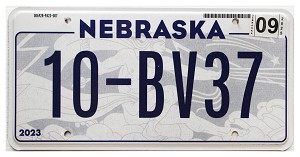 2025 Nebraska License Plate #10BV37